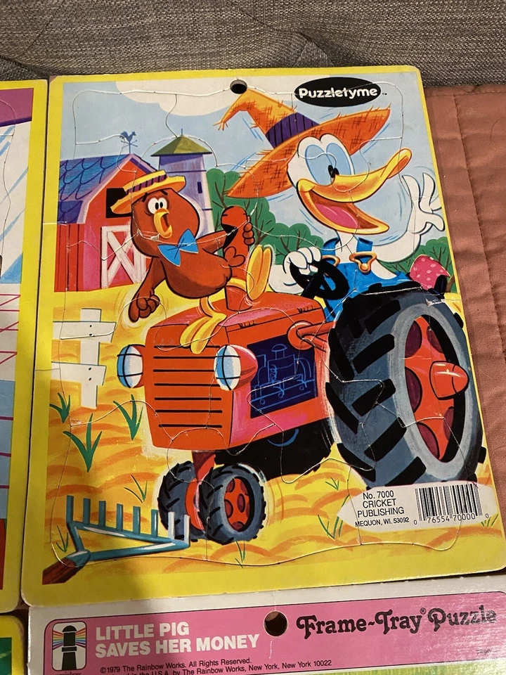 Lote De 9 Rompecabezas Bandeja Marco Rompecabezas Prensa Gremio Color Rainbow Works De Colección Foto 4 de 4