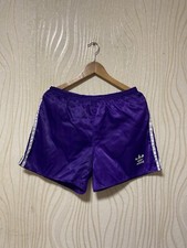 2000s ADIDAS VINTAGE SHORTS FOOTBALL SOCCER RUNNING sz M MEN PURPLE