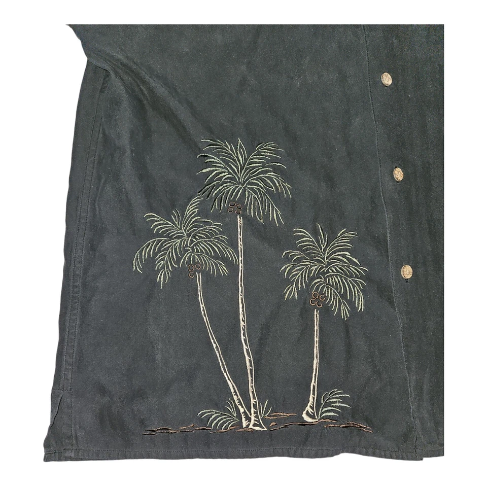 Camisa Pusser's Indias Occidentales Grande Para Hombre Manga Corta Seda/Algodón Vacaciones Hawaii Foto 4 de 4