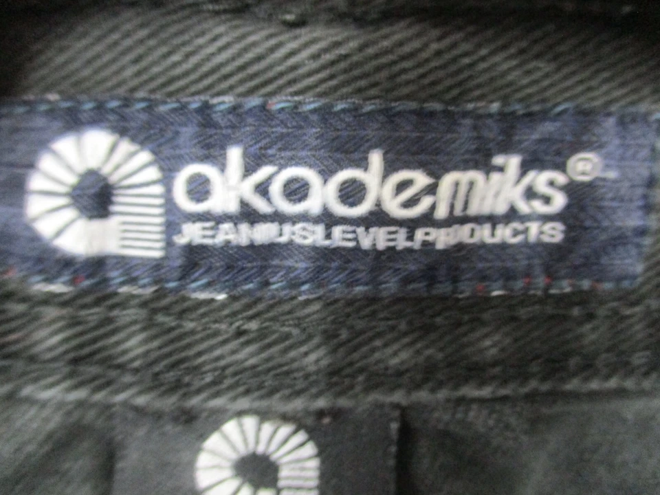 Akademiks Men’s Baggy Black Jeans 48x29 Y2K Hip Hop Skater Wide Leg - Image 4 of 4