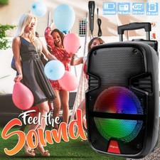 3000W Party Bluetooth Speaker Wireless Portable 8" Subwoofer Sound System Mic