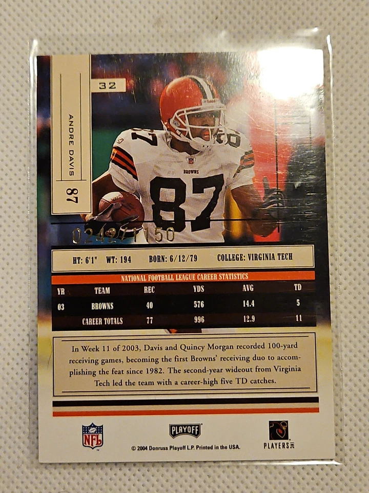2004 Absolute Memorabilia #32 Andre Davis /1150 - Image 2 of 2
