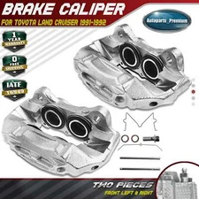 Pair Front Disc Brake Caliper with 4 Pistons for Toyota Land Cruiser 1991 1992