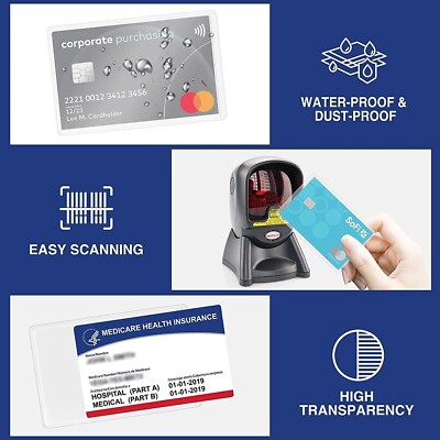 medicare credit card protector sleeve clear Clear Vinyl Business Card