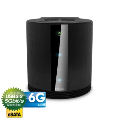 FANTEC SQ-35U3e-6G - 4x 3.5'' SATA HDD Gehäuse, USB 3.2 Gen 1, eSATA, 6G & UASP