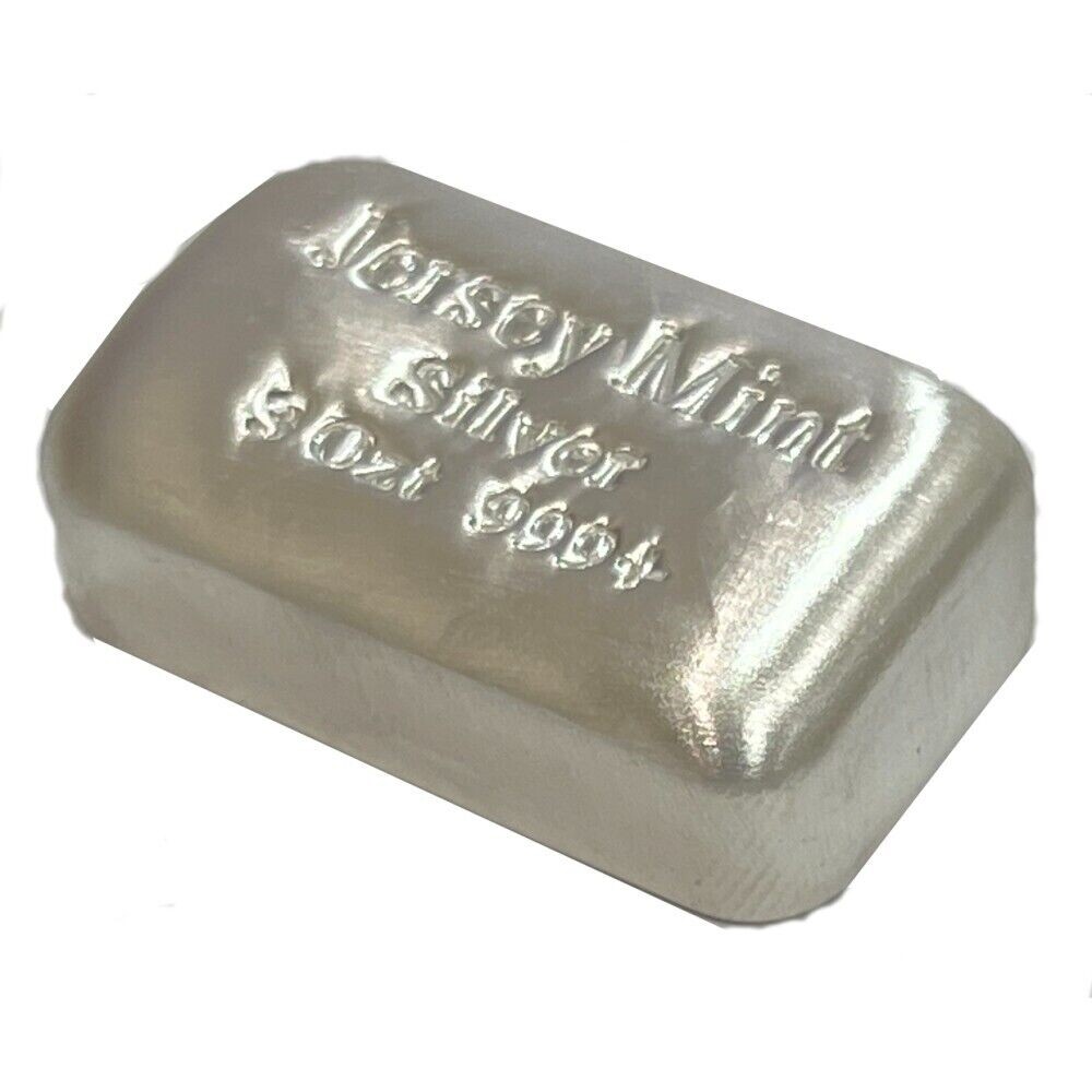 3 oz 0.999 Silver Bullion Casted Bar - Jersey Mint - Free Shipping