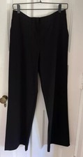 MaxMara Trousers Dress Pants Wool Stretch High Rise Wide Leg Pockets Black 8