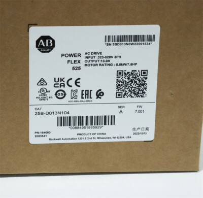 PowerFlex 525 5.5kW (7.5Hp) AC Drive Fast Delivery Allen Bradley 25B-D013N104 /A