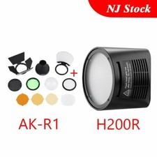 US Godox H200R Round Head AK-R1 Color Gel Barn Door For AD200 A200Pro Flashes