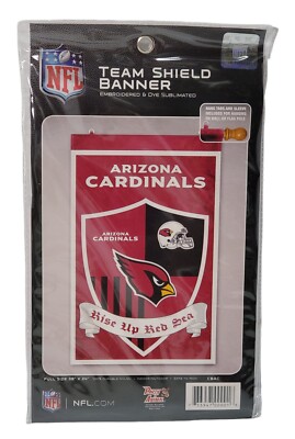 Arizona Cardinals 38'' × 24''  Banner Flag Team Shield Design ''Rise Up Red Sea''