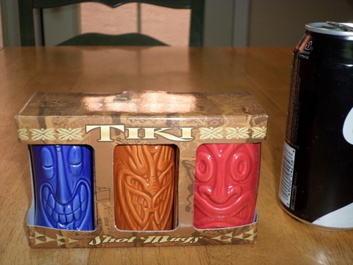 TIKI SHOT MUGS, (3-D) GRAPHIC FACES, CERAMIC SHOT GLASSES BOXED SET OF (#3) - Picture 11 of 11