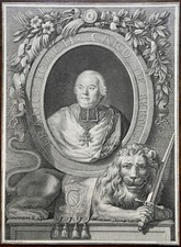 PIERRE DE BENIS 1715-1794 CARDINAL ENGRAVING 19TH CENTURY PORTRAIT