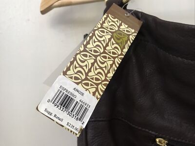 ALLISON SCOTT Espresso Brown Pebbled Leather Hobo Shoulder Bag