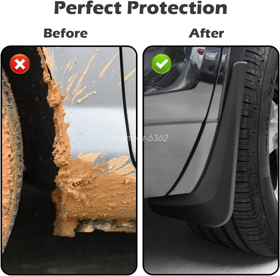 4PCS Black Splash Guard Mud Flaps Car Parts Accessories For Toyota 1960-2020 - Изображение 4 из 4