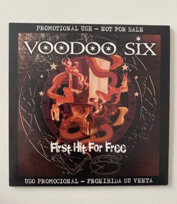 Voodoo Six First Hit For Free Spain  Adv Cardcover CD 2008 Heavy Metal - PROMO