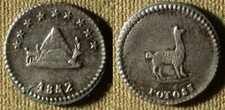 Bolivia : 1852 1/4 Sol CH.AU-UNC # 111 IR3791