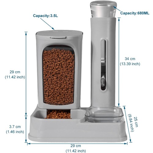 Hanging Automatic Food Water Dispenser Auto Gravity Pet Cage Feeder Waterer Set - Picture 9 of 9
