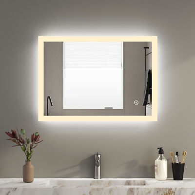 LED Badezimmerspiegel Badspiegel Mit Beleuchtung Rechteckig Wandspiegel 60x80cm