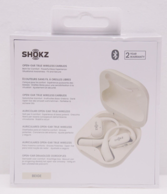 Shokz OpenFit Open-Ear Bluetooth Wireless Earbuds - Beige T910-ST