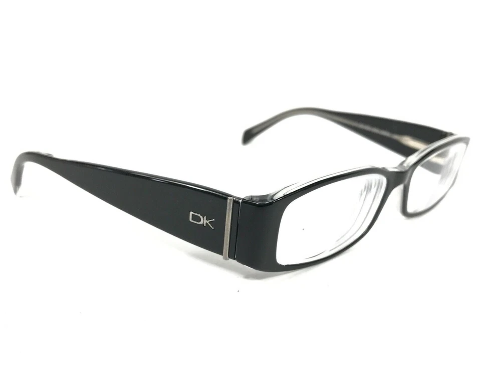 Monturas de gafas Donna Karan DK1523 3131 negras transparentes rectangulares 52-16-135 Foto 3 de 4