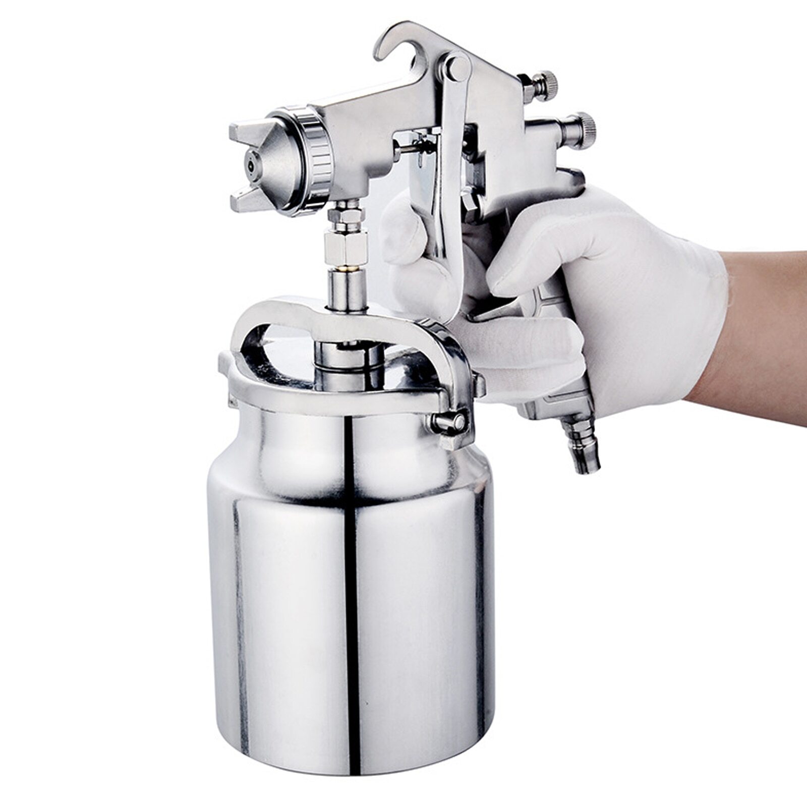 F75 Pneumatic Sprayer Silver AntiRust Paint Sprayer HVLP Spray Paint