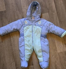 Vintage Quiltex Beatrix Potter Peter Rabbit Baby Bunting Snow Suit 9 Months