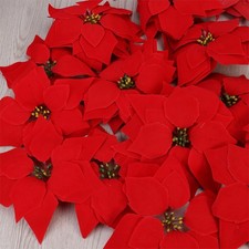  50 PCS Stelle Di Natale Finte Fiori Stella Finti Poinsettia Artificiale