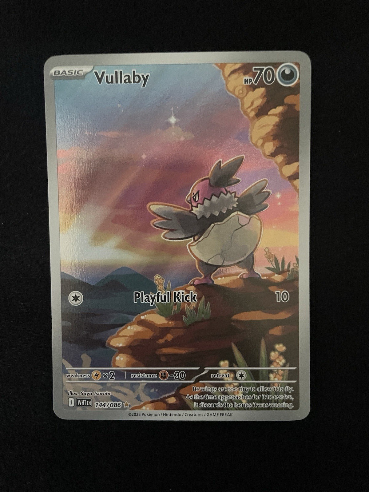 Pokémon TCG Vullaby 144/086 SV White Flare Illustration Rare Holo ENG