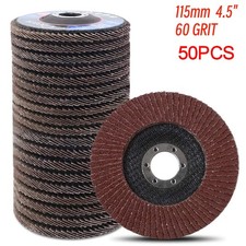 50PCS 4.5" Red Flap Disc 60 Grit Grinding Sanding Discs 115MM For Metal/Wood New 0.37 per disc