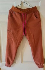 Figs Women's Scrubs Jogger Leg Small Petite Color: Terracotta item O 