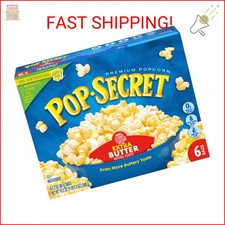 Pop Secret Microwave Popcorn, Extra Butter Flavor, 3.2 Oz Sharing Bags, 6 Ct
