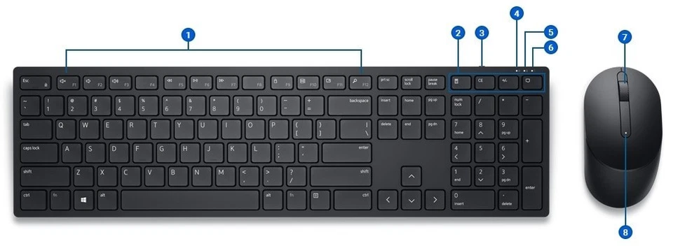 Dell KM5221WBKB Multi-Device Wireless Keyboard & Mouse Combo Black -Free Shippin - Image 3 of 4