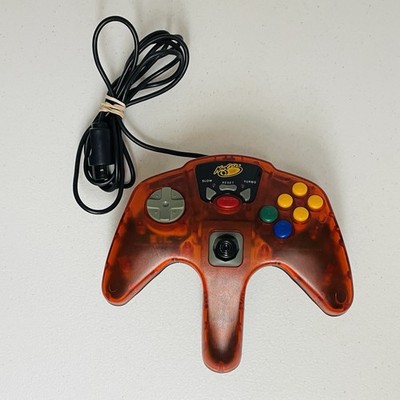 Mad Catz N64 Video Game Controller Translucent Orange