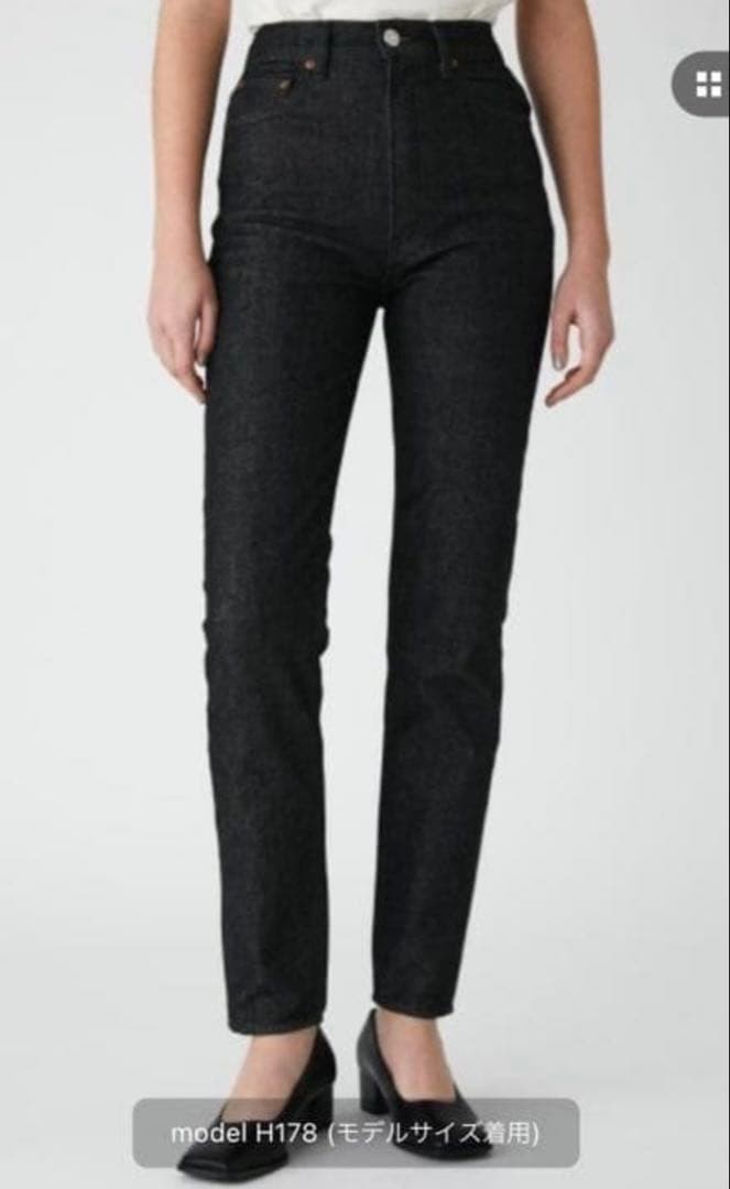 moussy Black Denim Straight Jeans Size 24 Women's Fashion