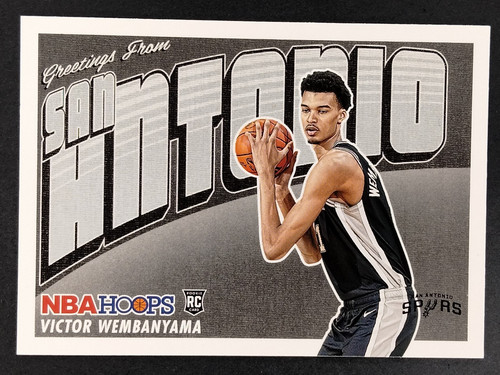 Victor Wembanyama #1 2023 Panini Hoops Rookie Greetings card