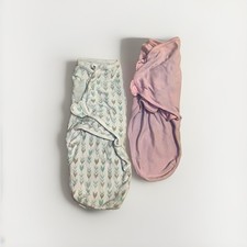Summer Infant SwaddleMe Swaddle Wrap S/M Cotton 2-Pack Hook Loop Arrow Print