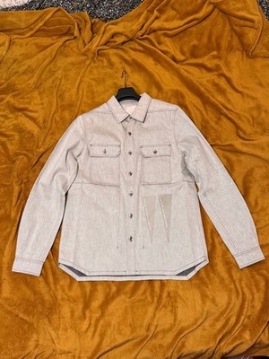  Rick Owens × Rick Owens Drkshdw Denim Outershirt Milk MelangeMen's US EU L