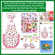 Delightful 13-Pc Kids Chef Set with Apron  Hat - Creative Role Play Gift