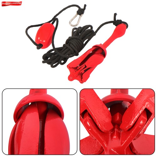 Folding Anchor Set 1PC Red 0.7KG/1.5KG/2.5KG/3.2KG For Grapnel Boat Marine Kayak - 第 11/19 張圖片