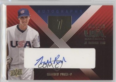 2008 USA Baseball National Teams Junior Team Blue Ink /150 Matt Purke Auto 4r3
