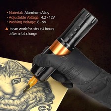 Wireless Tattoo Machine Rotary Cartridge Pen 2000mAh Adjustable Stroke 2.0-4.0mm