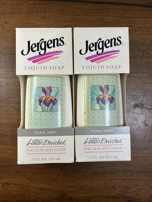 NIB Vintage Liquid Jergens Hand Soap 7.5 Oz/221 ML Made In USA NOS Lot Of 2