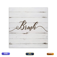 Renditions Gallery Rustic Brush Sign Bathroom Dcor Gallery Wrapped Canvas Wall