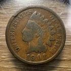 1901 Indian Head Cent - Actual Coin Shown - Free Shipping & Tracking INV#27