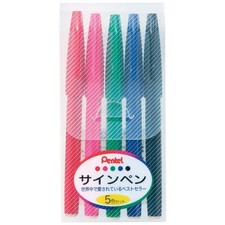 Pentel Water-Based Sign Pen 5-Color Set S520-5