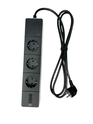 Eve Home 10EAZ8301 Smarte Dreifach-Steckdosenleiste - Schwarz (10EAZ830112)
