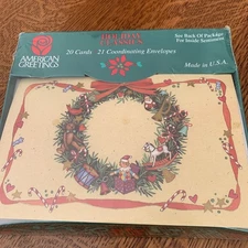 Vtg American Greetings Holiday Classics Made USA Christmas Cards Box Of 20 NIP