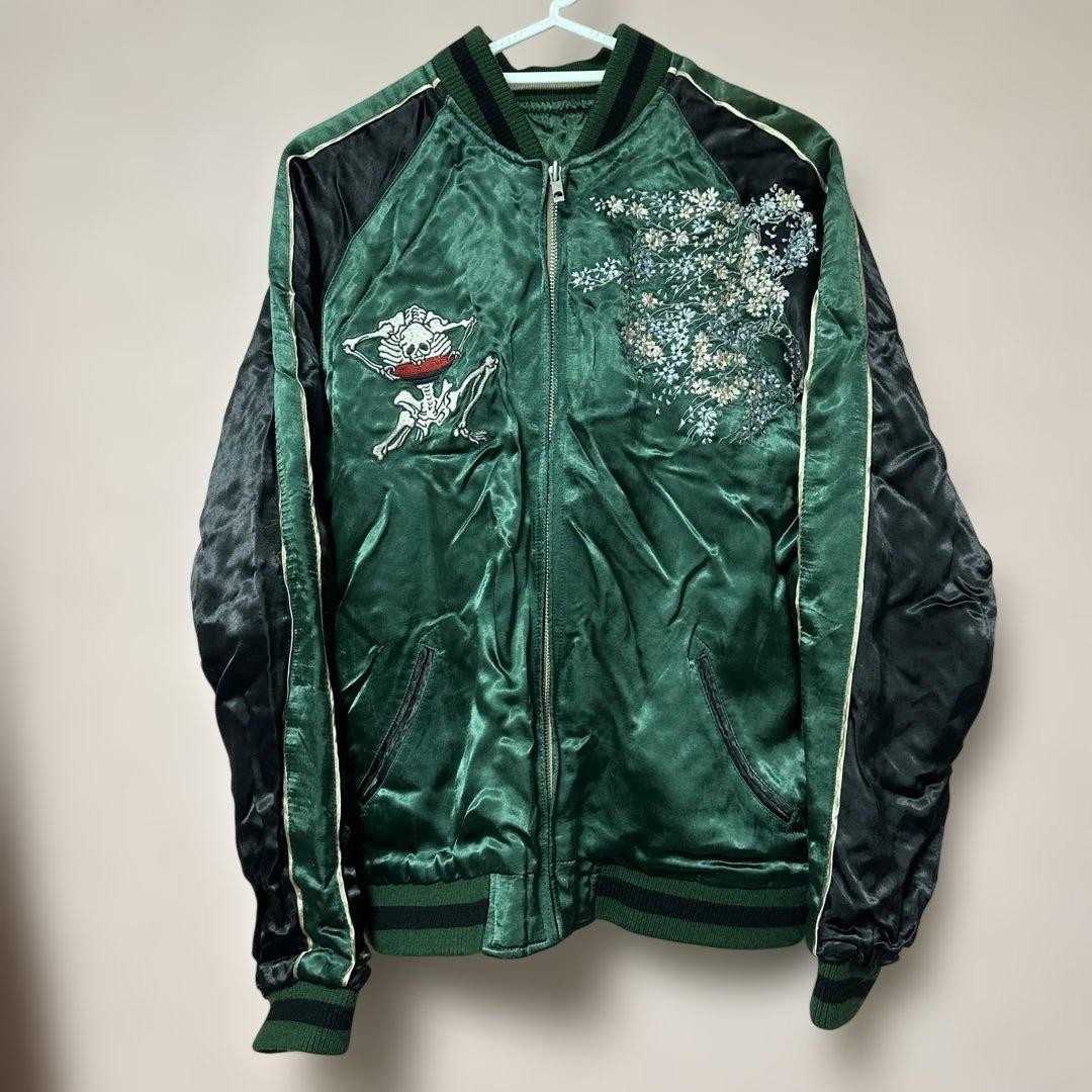 Hanatabi Sukajan Reversible Men's Embroidery Japanese Pattern Souvenir Jacket