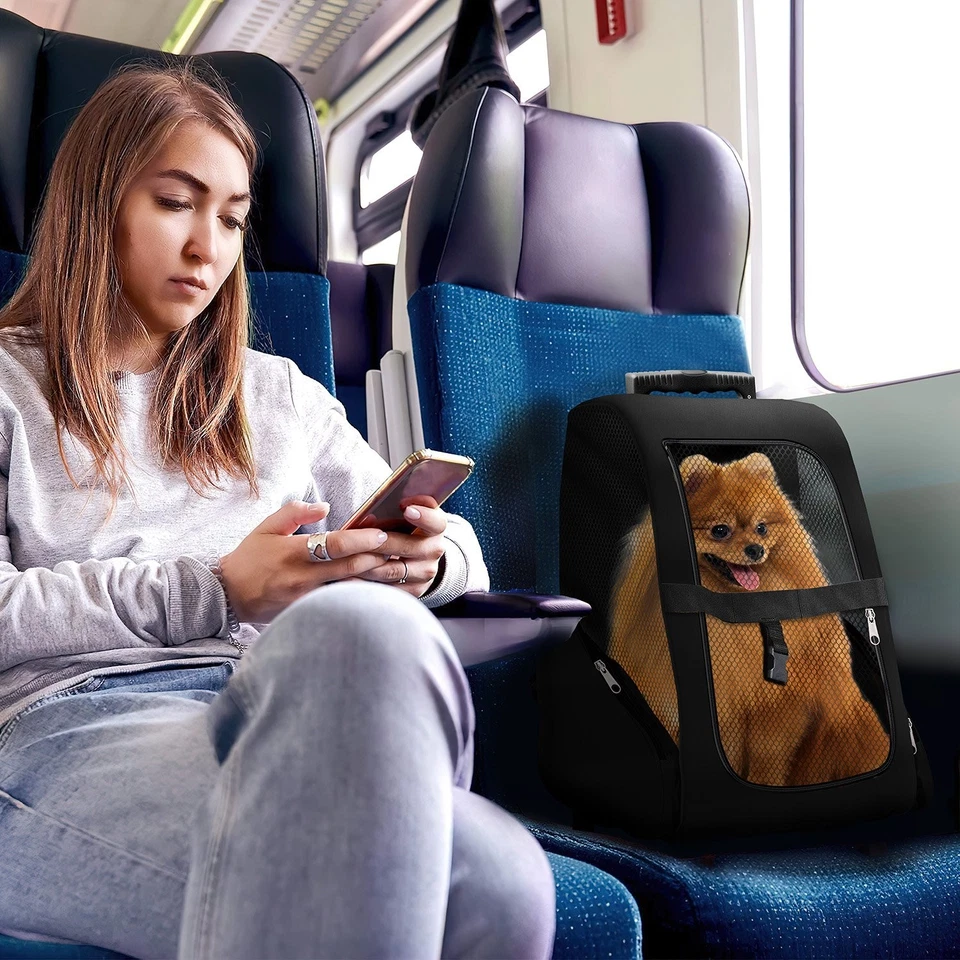 Hundetrolley Trolley für Hunde & Rucksack Transportbox Transporttasche Hundebox - Bild 3 von 4