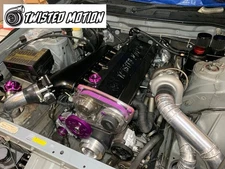 Racing Power Steering Aluminum Reservoir Tank w/ Clamps SKYLINE R32 R33 R34 RB25